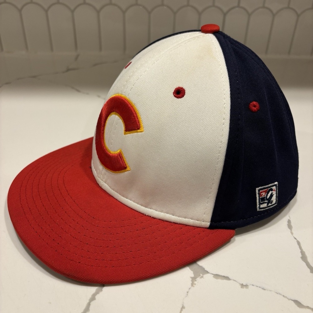 Vintage "The Game" Fitted Hat Sz Small Colorado State Flag Cap Color Block Retro
